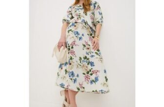 Cream Vintage Floral Midaxi Co Ord Skirt