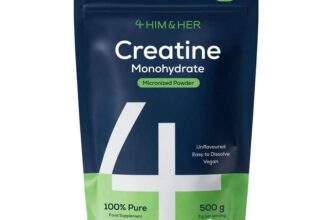 Creatine Monohydrate Powder 500g, 5 Month Supply, UK Made No Taste, Mix Easily Vegan Supplements for Men & Women Pure, Unflavoured