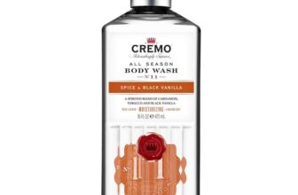 Cremo Spice and Black Vanilla Body Wash, Mens Shower Gel for Body Skin Care, Rich Lathering and Moisturising, 473 ml
