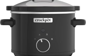 Crock-Pot Slow Cooker Removable Easy-Clean Ceramic Bowl 2.4 L (1-2 People Energy Efficient Black CSC046