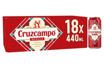 Cruzcampo Sevilla Lager Beer 18 x 440ml Cans (Clubcard Price)