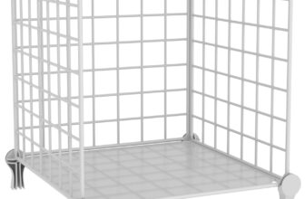 Cube Storage Shelf, Wire Cube Organizer with DIY Bookshelf, Multifunctional Shelving Unit for Office Living Room Kitchen Bathroom, White ATTJL01W