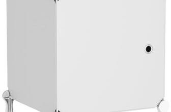 Cube Storage Unit with Doors, Cube Organizer for Bedroom, Wardrobe & Under Stairs, 30x30x30cm Compartments, Space-Saving Closet Storage, Cloud White ATTSL1002 (Cloud White)