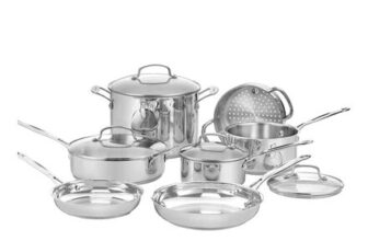 Cuisinart Chefs Classic Stainless Steel 11-Piece Induction-Ready Cookware Set