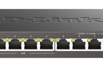 D-Link DGS-1008P 8-Port Gigabit Unmanaged PoE Network Switch, 60W Power Budget, Plug & Play, IEEE 802.3af/at, Silent Operation
