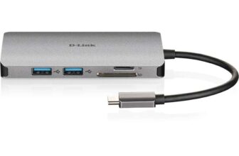 D-Link DUB-M810 8-In-1 USB-C Hub with Power Delivery, HDMI 1.4, Gigabit Ethernet RJ-45, 3 USB 3.0 Ports