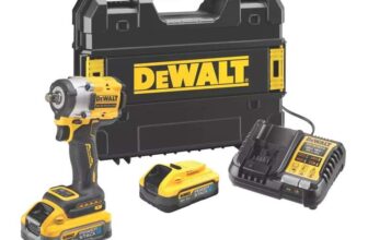DEWALT DCF921H2T-GB 18V 2 x 5.0Ah Li-Ion PowerStack Brushless Cordless Impact Wrench – Free C&C