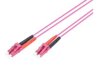 DIGITUS DK-2533-01-4 Fibre Optic Cable OM4 1m LC to LC Duplex 1/10/40/100 Gbit/s Purple (Violet)
