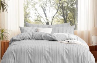 DJY Light Grey Boho Duvet Cover Set King Size 3PCS-Textured Tufted Bedding Set, Soft and Lightweight Bed Cover with Zipper Closure (King, 230x220cm)