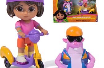 DORA Adventure Pack with Squirrel Tico – Mini Playset with 2 Figures (approx. 9 cm) and an Accessory with Function, for Imaginative Play, for Children from 3 Years
