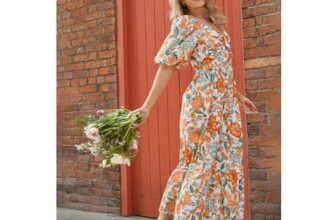 DOROTHY PERKINS Floral Poplin Twist Front Midaxi Dress