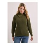 DOROTHY PERKINS Split Neck Ribbed Jumper S