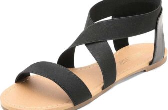 DREAM PAIRS Womens Elastic Ankle Strap Flat Sandals at dreampairsEU FBA