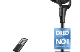 DREO 20 dB Silent Standing Fan for Bedroom, 42 Pedestal Fans with Remote