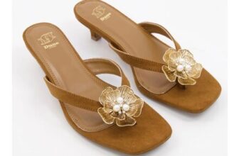 DUNE Brown Mabel Heeled Sandals