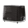 Daewoo Argyle 2-Slice Toaster with Defrost/Reheat/Browning Controls, Black