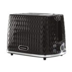 Daewoo Argyle 2-Slice Toaster with Defrost/Reheat/Browning Controls, Black