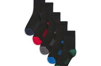 Days of the Week Socks Junior Size 4 – 6.5 Black Socks