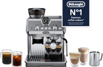 DeLonghi La Specialista Arte Evo EC9255.M, Espresso Pump Coffee Machine with Cold Brew Function, with Professional Milk Frothing Nozzle, Sensor Grinding Technology, Includes Barista Kit, 1450W, Metal