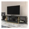 Decorotika Asal Bendier and Gold 3 Shelf TV Unit