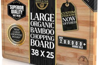 Deer & Oak – Large Cutting Board 38 x 25 x 2cm – Sold by Ideal Direct Ltd / FBA