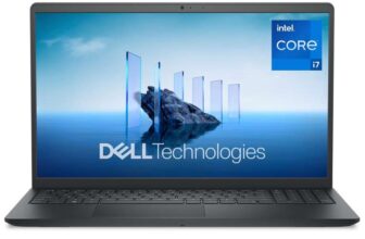 Dell 15 Laptop DC15250 15.6 FHD 120Hz, Intel Core i7-1355U Processor, 16GB DDR4 RAM, 512GB SSD, Windows 11 Home – Carbon Black