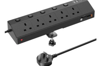 Desk Extension Lead 1.8M, STGAROT PD 30W Power Strip