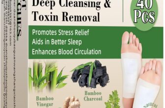 Detox Foot Pads, 40 Pcs 100% Natural Foot Detox Pads to Remove Toxins, Deep Cleansing, Stress Relief, Sleep Aid & Enhanced Blood Circulation (One Size)
