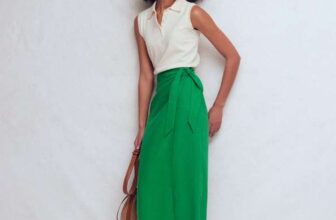 Dimitra Linen Column Skirt – Rich Emerald