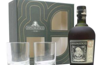 Diplomatico Reserva Exclusiva Venezuelan Rum 2 Glasses Gift Set 70cl free postage