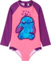 Disney Girls One Piece Swimsuit, Long Sleeve Swimming Costume – Girls Gifts