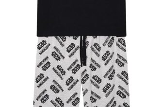 Disney Mens T-Shirt And Long Leg Pyjama Bottoms – The Mandalorian The Child Grogu Pyjama Set Black Grey 2 Piece Short Sleeve Top With Printed Lounge Shorts BCI Cotton Sizes S XL