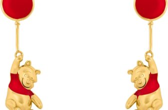 Disney Winnie The Pooh Red and Gold Coloured Floating Balloon Earrings EF00861YL