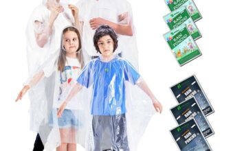 Disposable Rain Ponchos for Kids 6 Pack/Adults 6 and 10 Pack/Ponchos Family 6 Pack Extra Thicker Emergency Ponchos – Sold by SWOGAA / FBA