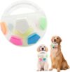 Dog Calming Ball With Handle, Interactive Stress Relief Toy for Dogs Squeaky Portable Floatable Dog Puppy Chew Toy All (C)