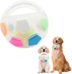 Dog Calming Ball With Handle, Interactive Stress Relief Toy for Dogs Squeaky Portable Floatable Dog Puppy Chew Toy All (C)