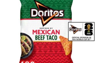 Doritos Mexican Beef Taco Tortilla Sharing Crisps 180g