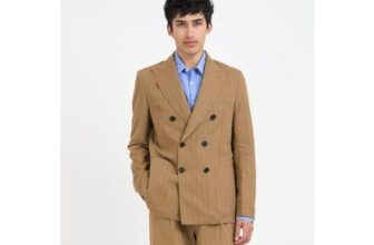 Double Breasted Jacket Sadler Beige