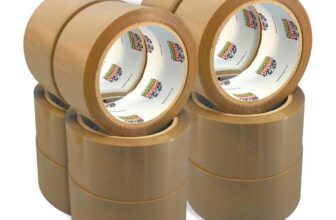 Double Dragon Brown Packing Tape 48mm x 66m (12 Rolls) Heavy-Duty Parcel Packaging Tape