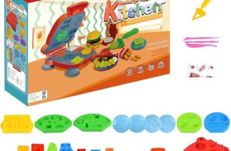 Dough Tools Kit for Kids, 28 PCS Dough Accessories Set, Hamburger Maker Machine, Playdough Tools Kit for Kids, Kitchen Creations Educational Toy Gift Set