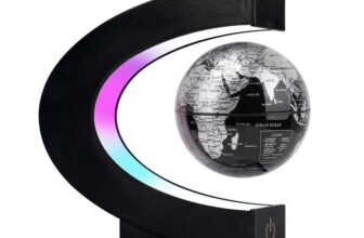 Dracarys Magnetic Levitation Floating Globe, Levitating C Shape with LED Lights Touch Control – Sold By Dracarys Premium/FBA