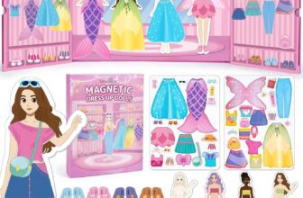 Dreamon Magnetic Dress up Dolls, 37 PCS Magnetic Dresses & Accessories, 3 Years Old Girls Toys for Travel, Car Road Trip and Airplane Activity, Girls Birthday Gifts for 3 4 5 6