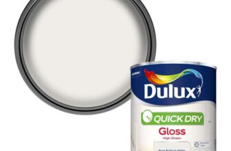 Dulux Quick Dry Gloss Paint For Wood And Metal – Pure Brilliant White 750 ml