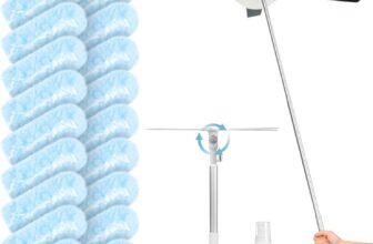 Duster Kit 6 ft Extendable Handle with 20 Duster Refills Compatible with Flash Hanldle 6 ft Extendable Handle Dual-Head Design360 Duster Refills Multi-Purpose Cleaning