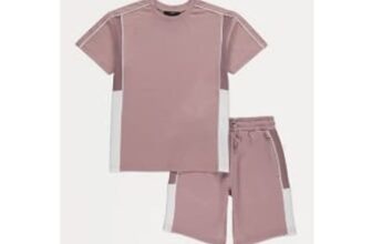 Dusty Pink Cut and Sew T-Shirt and Shorts Set