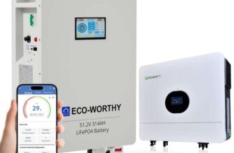 ECO-WORTHY Home Power Station Backup, 48V 314Ah(V1) LiFePO4 Battery with 6kW Inverter, WiFi Support, Communication-Ready – 16kWh Battery