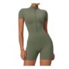 ECUPPER Womens One Piece Jumpsuit Zip up Short Sleeve M