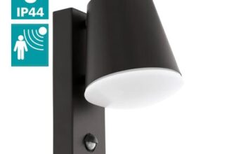 EGLO Caldiero Exterior Wall Light with Sensor- Anthracite