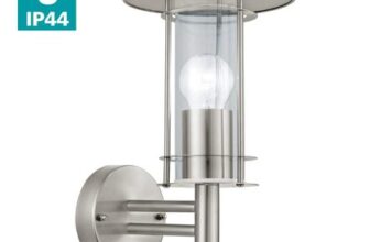 EGLO Lisio Exterior Wall Light 30cm – Silver