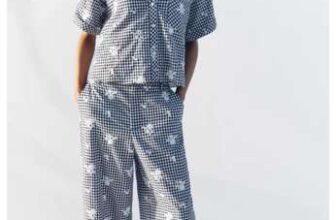 EMBROIDERED CHECK CULOTTES